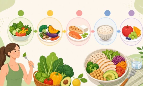 혈당 스파이크 줄이는 식사 순서 5단계 – 같은 음식도 먹는 순서가 다르다
