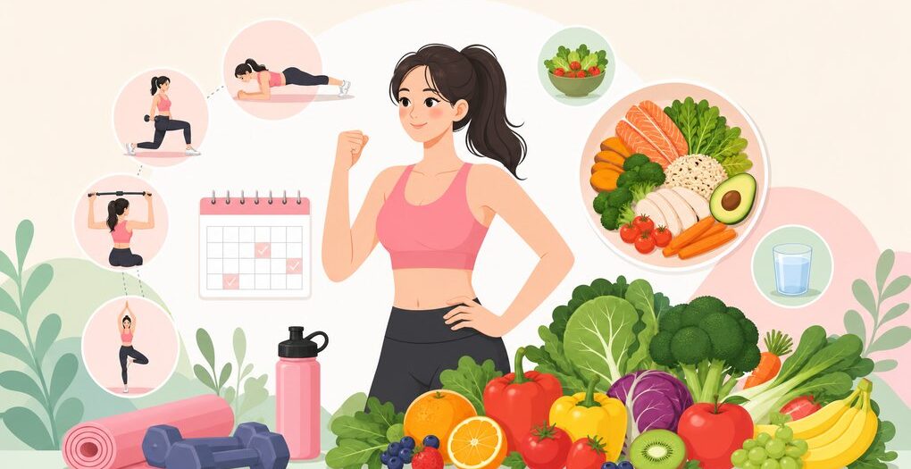 헬스 초보 여성, 운동 루틴과 식단 어떻게 병행할까? 4주 가이드